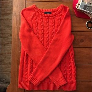 Cable knit sweater by Lands End